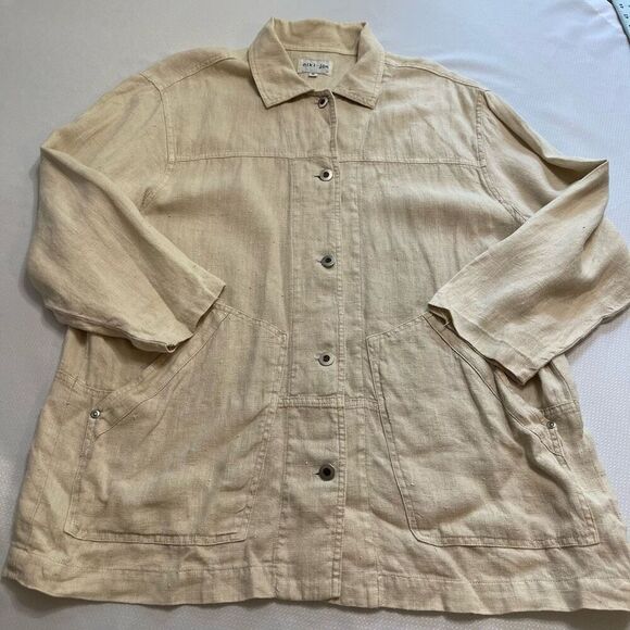 Niki Jon Linen Jacket Size Small - Picture 1 of 9